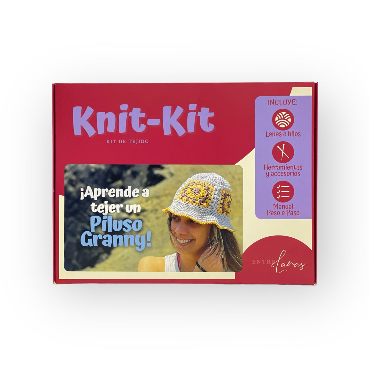 KNIT KIT Piluso Granny Kit de tejido Entre Lanas Perú