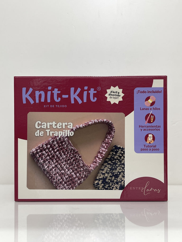 KNIT KIT Cartera De Trapillo | Kit de Tejido