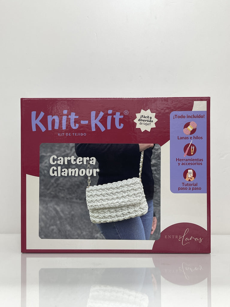 KNIT KIT Cartera Glamour | Kit de Tejido