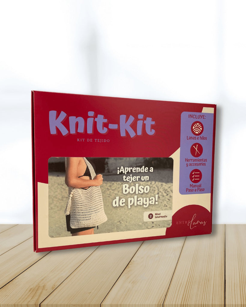 KNIT KIT - Bolso de playa | Kit de tejido