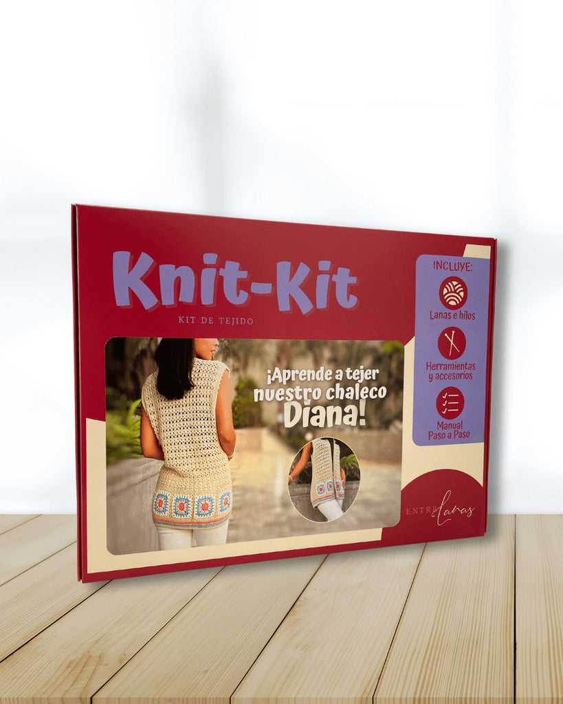 KNIT KIT - Chaleco Diana | Kit de tejido