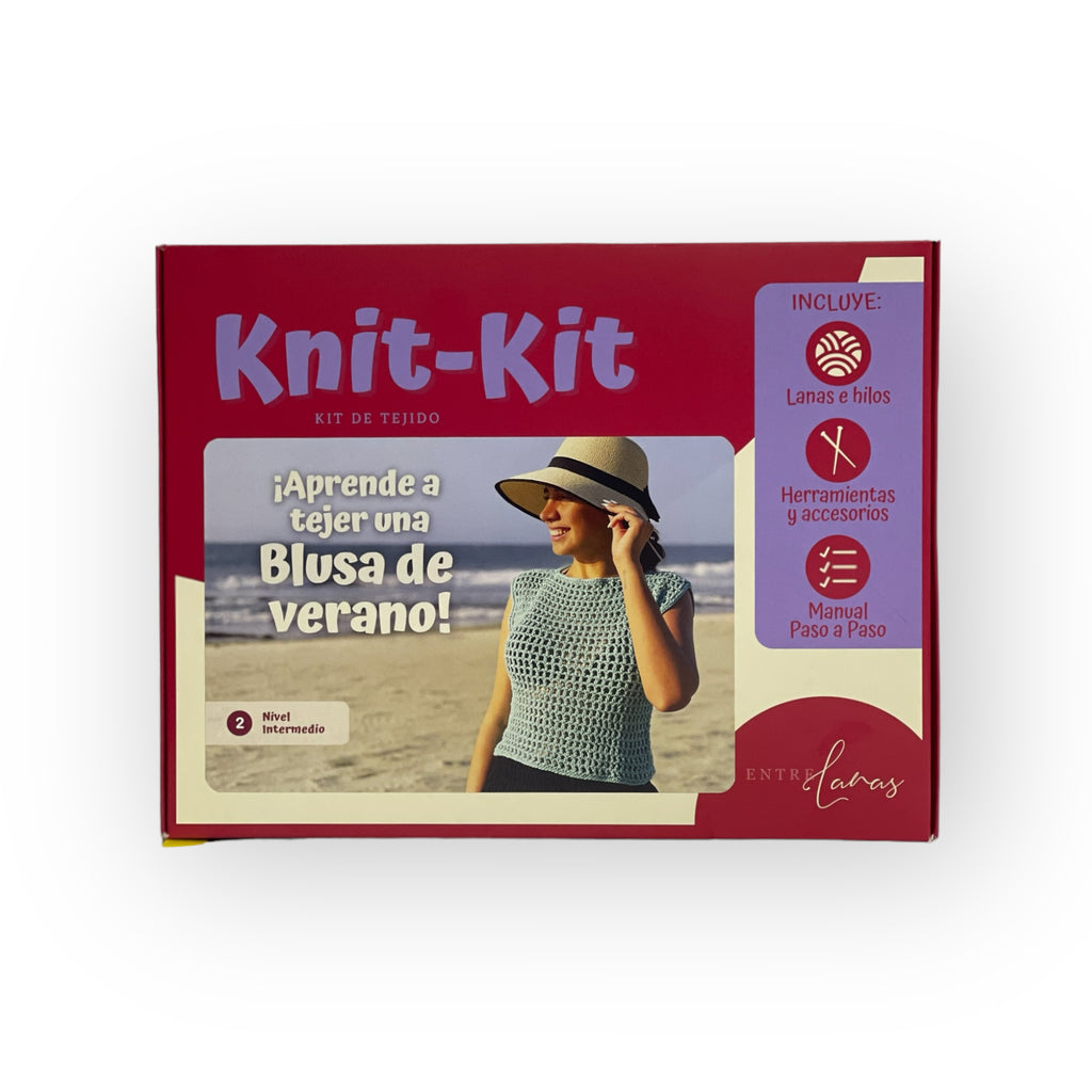 KNIT KIT - Blusa de Verano | Kit de tejido