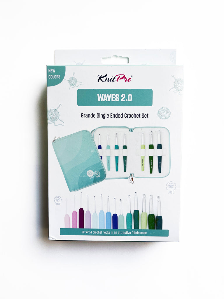KNIT PRO Waves 2.0 - Set de Crochets Ergon. x 14 UND