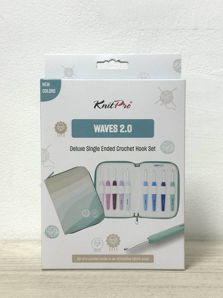 KNIT PRO Waves 2.0 - Set de Crochets Ergon. x 9 UND