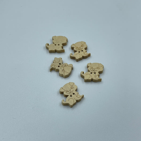Botones de Madera - Animalitos (5 und)